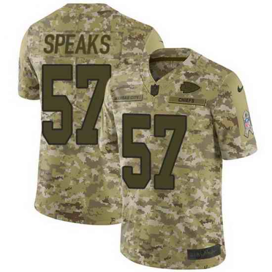 Nike Chiefs #57 Breeland Speaks Camo Mens Stitched NFL Limited 2018 Salute To Service Jersey